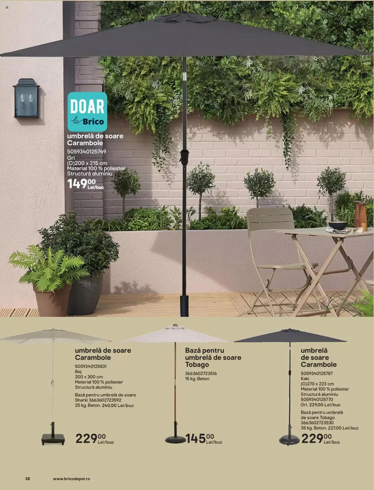 Catalog Brico Depot catalog - Bucuria momentelor de la 1 iunie până la 30 septembrie 2023 - Revista Pagina 38