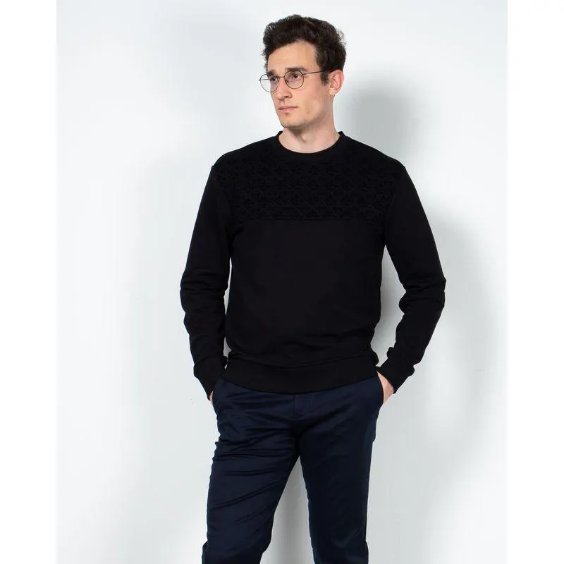 Bluza uni cu maneca lunga si mansete elastice 23KOS02008