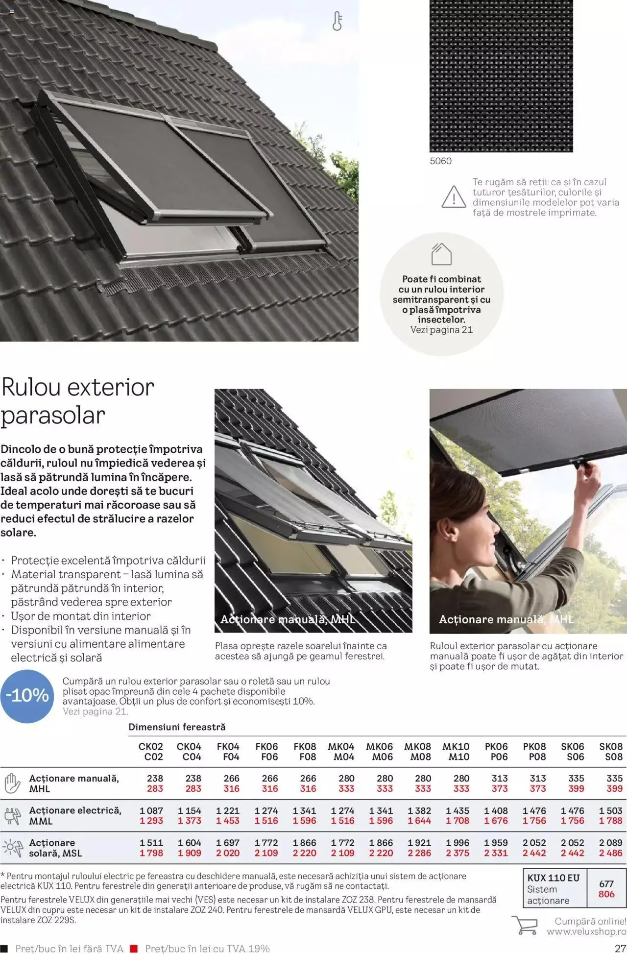 Catalog Velux catalog - Rulouri şi rolete 2023 de la 28 martie până la 31 decembrie 2023 - Revista Pagina 27