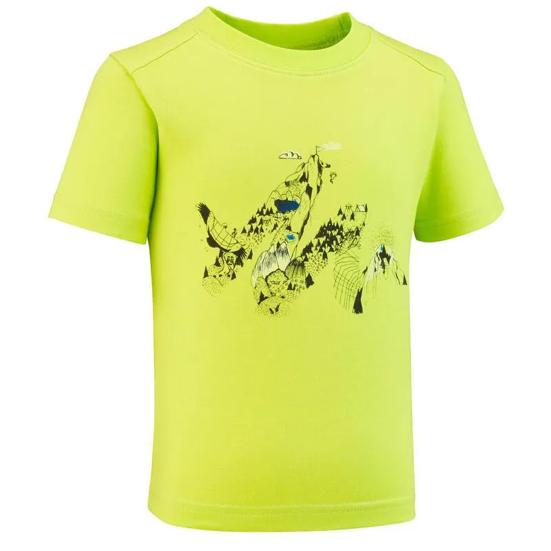 Tricou Drumeție MH100 Verde Copii 2-6 Ani