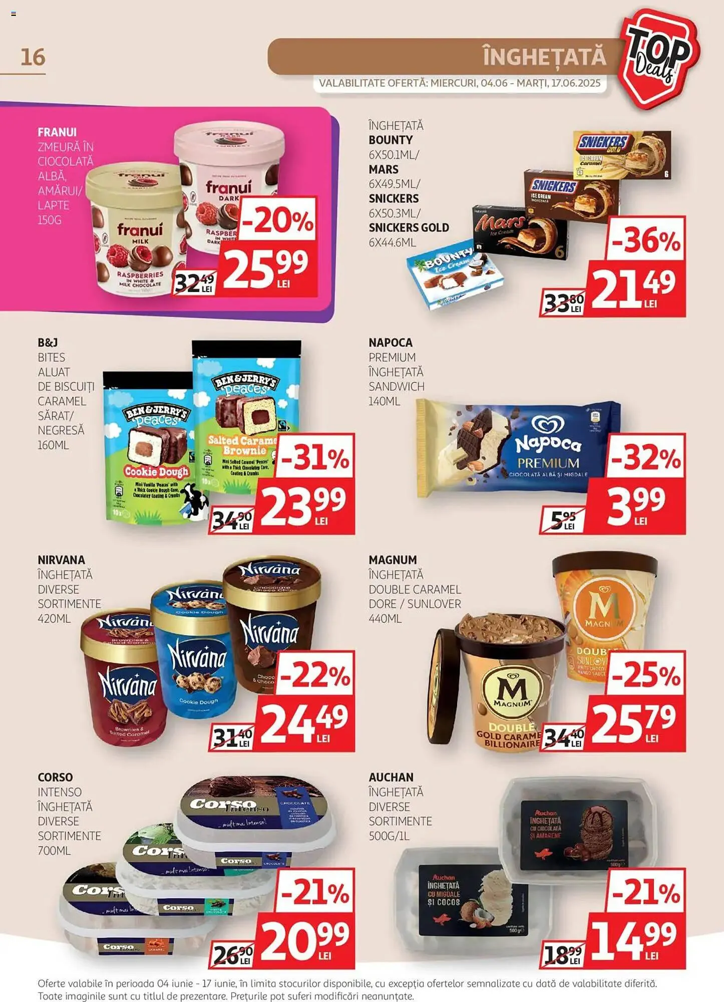 Catalog Catalog Auchan de la 4 iunie până la 17 iunie 2025 - Revista Pagina 16