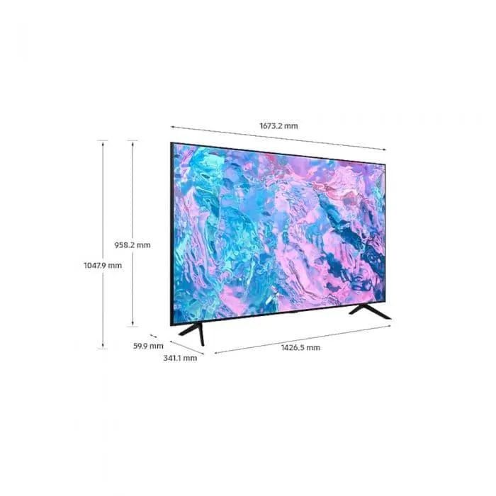 Televizor Smart LED Samsung 75CU7172, 189 cm, Crystal Ultra HD 4K, Clasa F