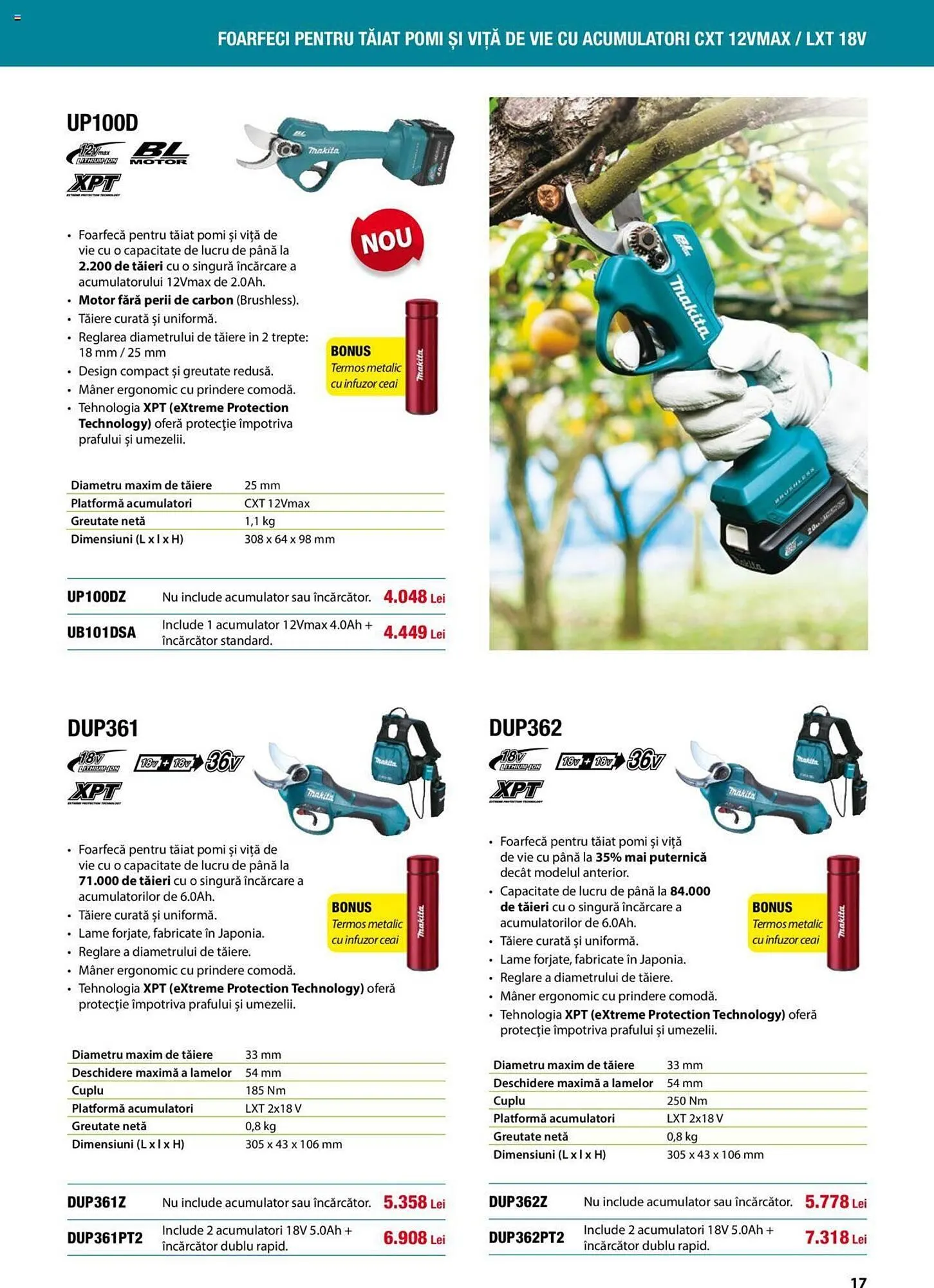 Catalog Makita catalog de la 1 septembrie până la 22 decembrie 2023 - Revista Pagina 17