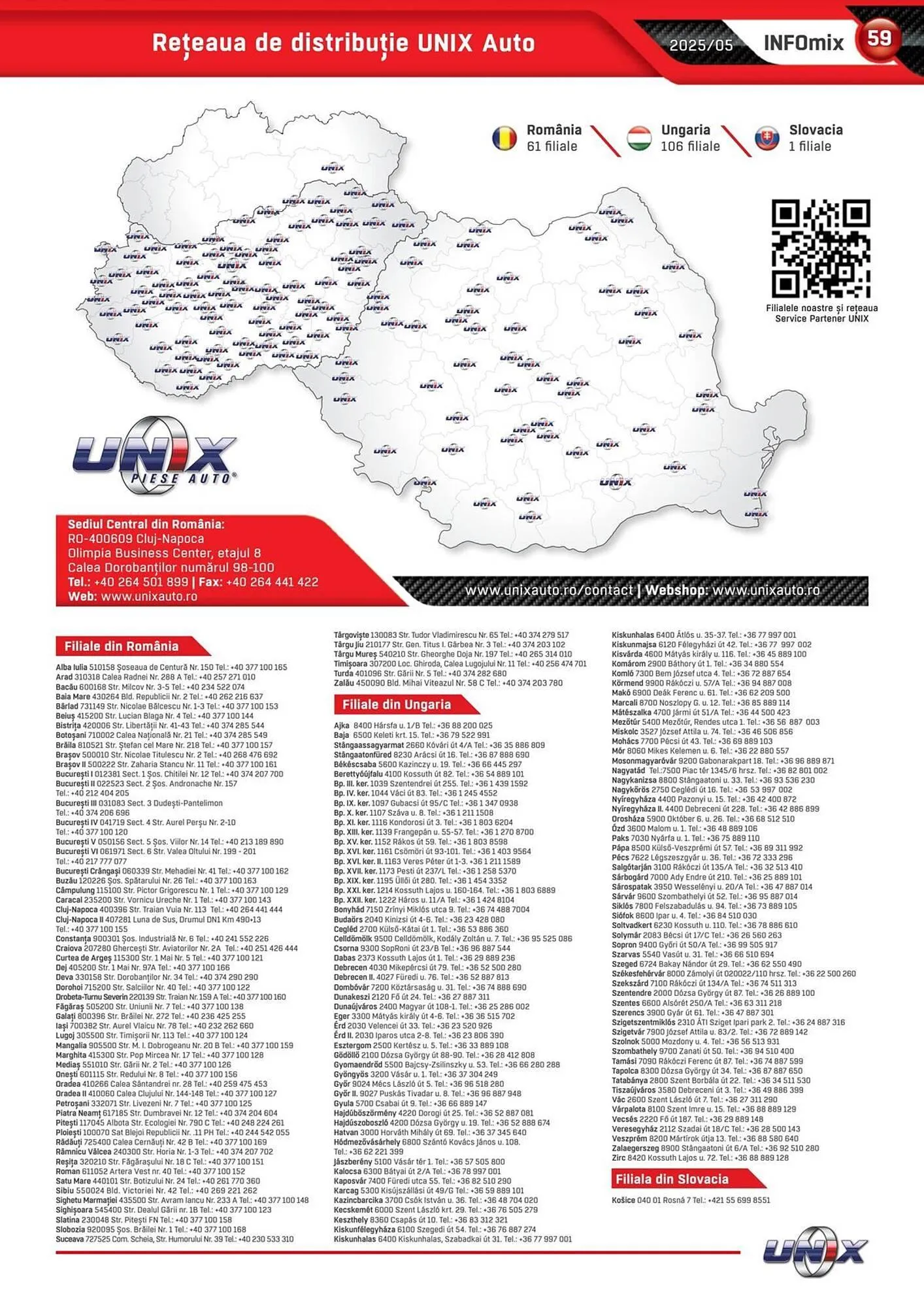 Catalog Catalog UNIX Auto de la 1 mai până la 31 mai 2025 - Revista Pagina 59