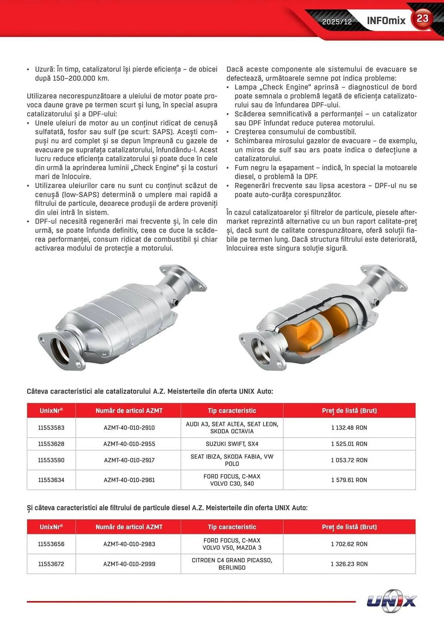 Catalog Catalog UNIX Auto de la 3 decembrie până la 31 decembrie 2025 - Revista Pagina 23