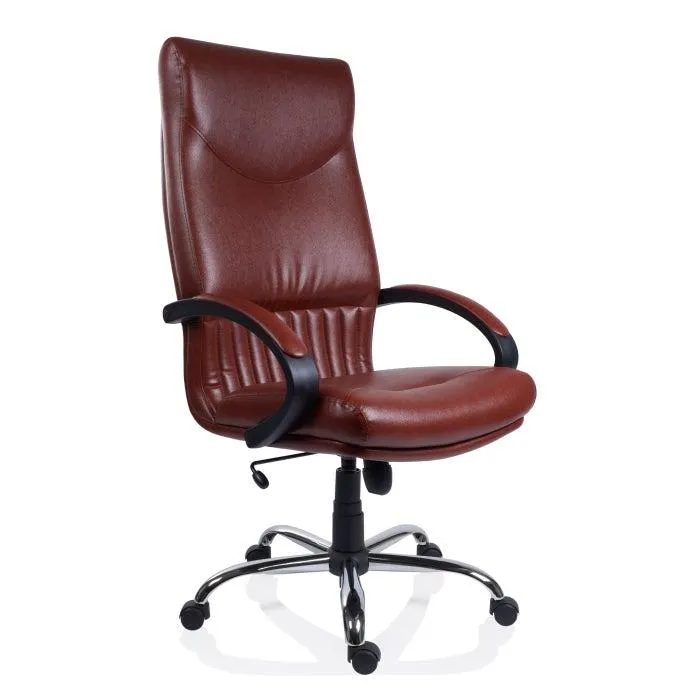 Scaun birou directorial Fusion, rotativ, imitatie piele 3623, maro