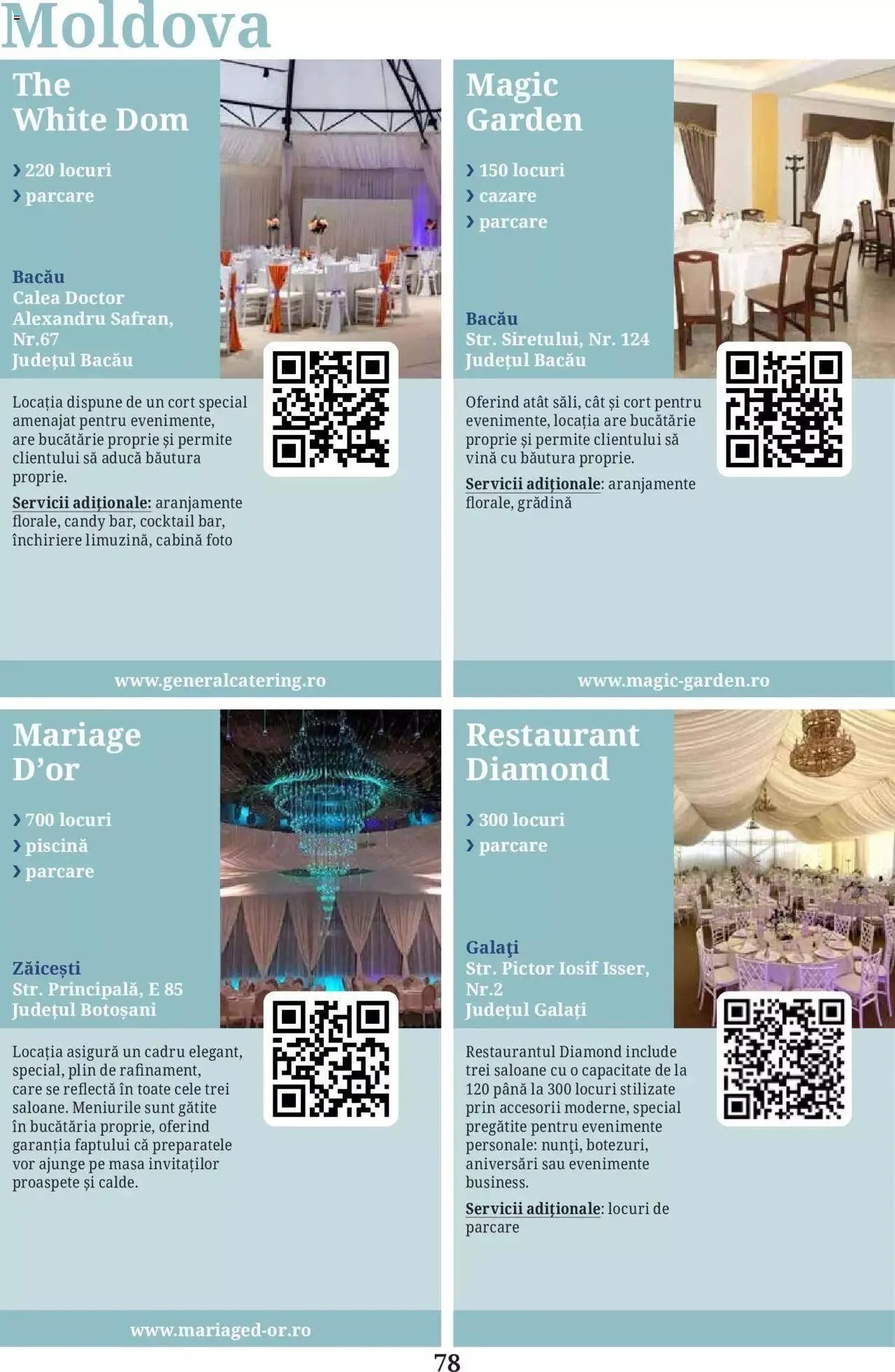 Catalog Metro - Ghid locații pentru evenimente 2022 de la 5 aprilie până la 31 decembrie 2023 - Revista Pagina 78