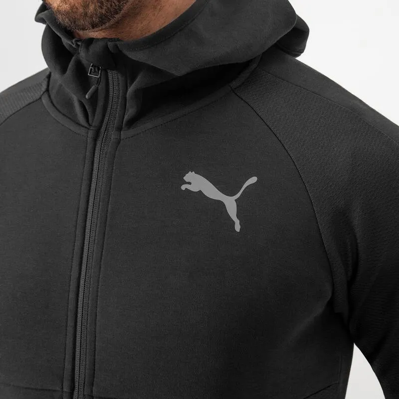 Hanorac cu fermoar Fitness PUMA Negru Bărbați