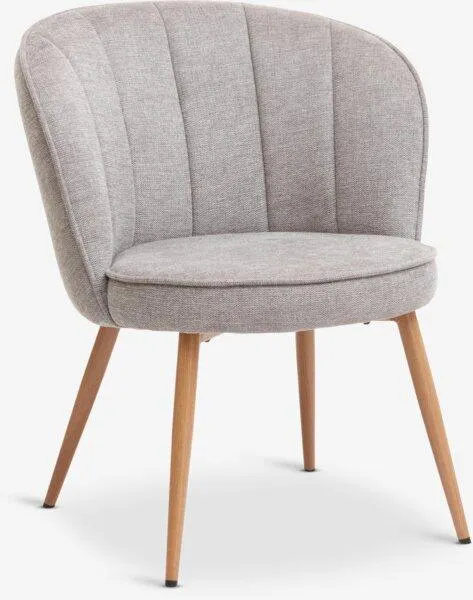 Fotoliu HOLMDRUP gri/stejar natur