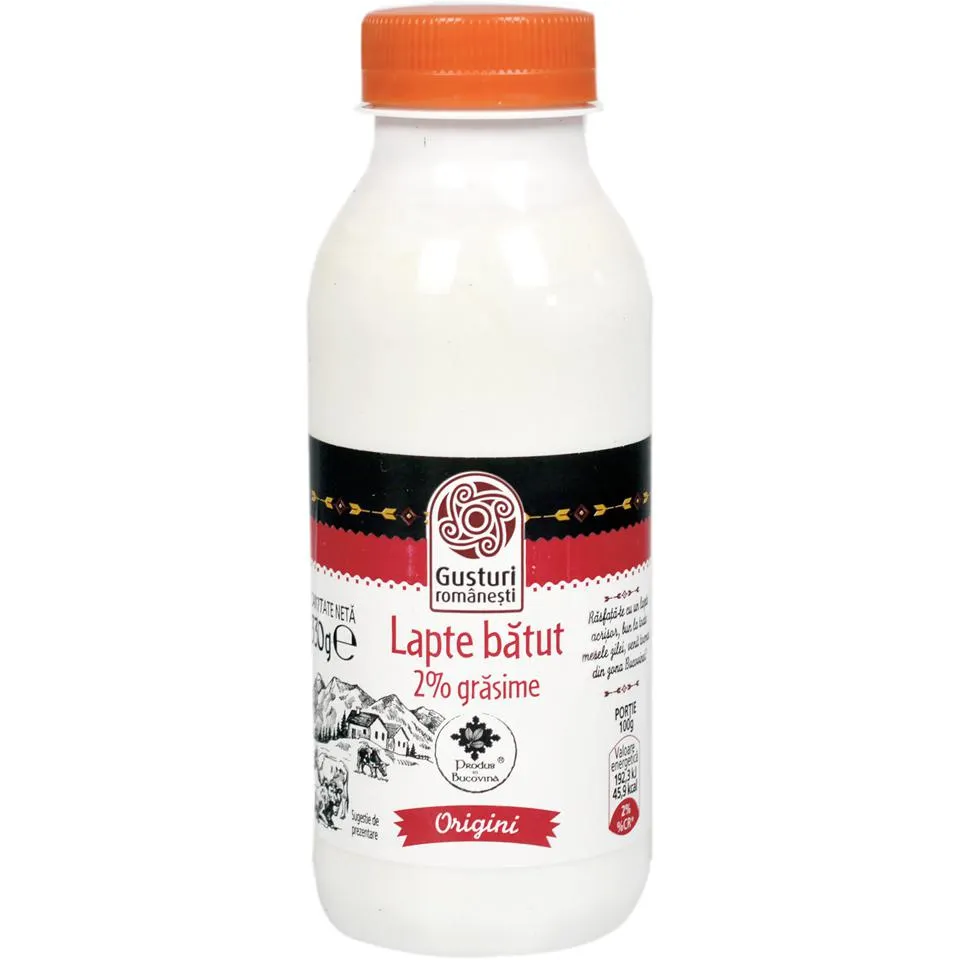 Gusturi romanesti | Lapte batut 2% grasime 330g