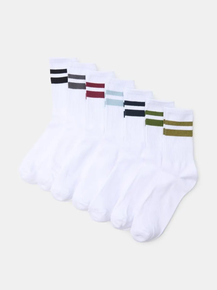Set de 7 perechi de șosete cu conținut ridicat de bumbac