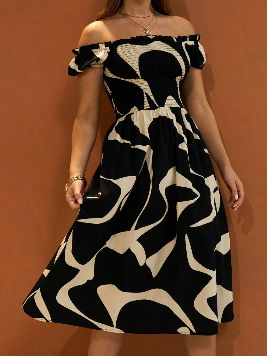 Rochie midi din bumbac