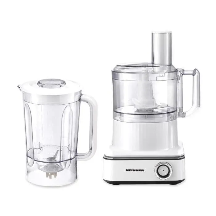 Robot de bucatarie Heinner HFP-K1000WP, 6 viteze, 1000 W, 2.3 l, Functie Pulse, Alb