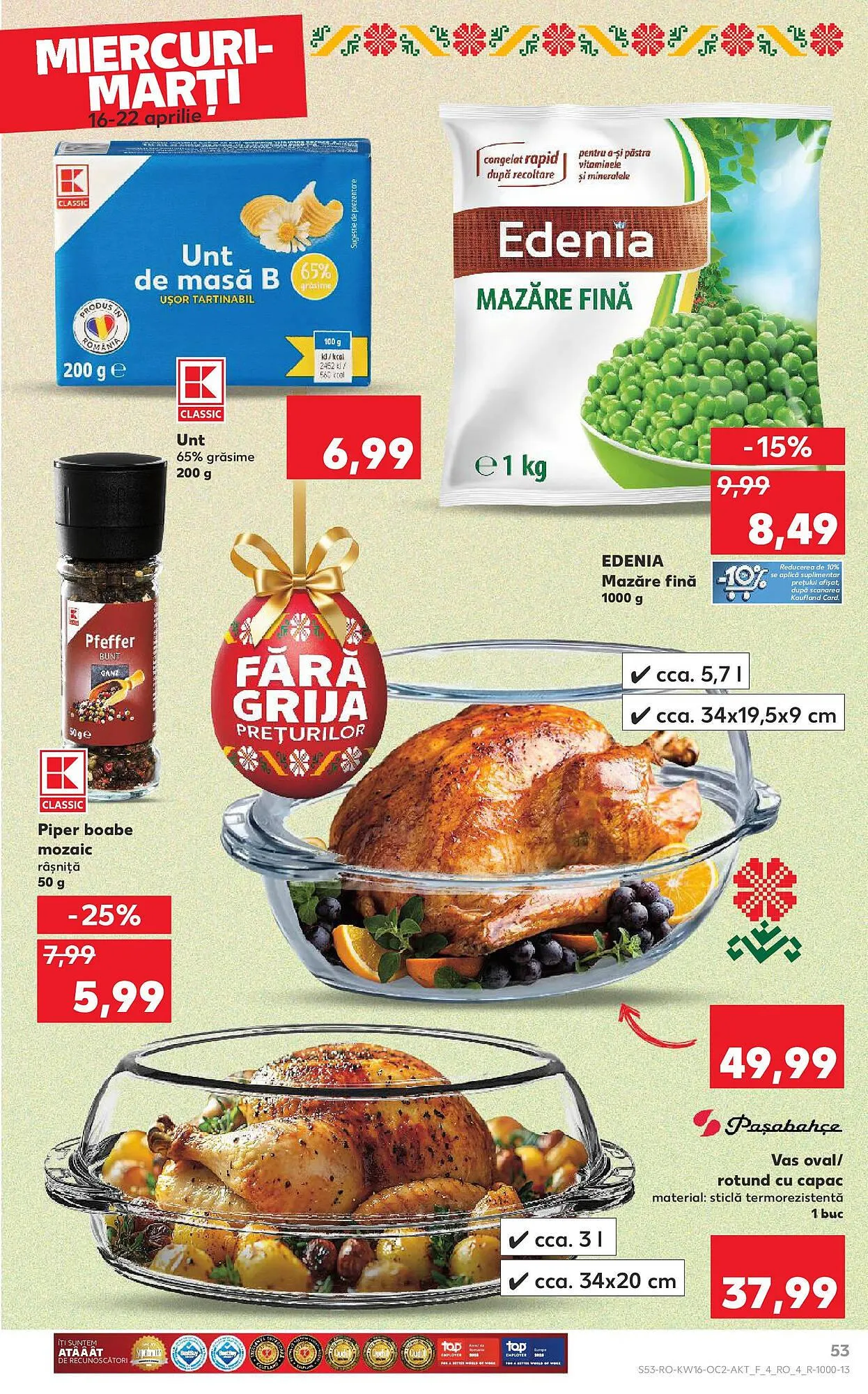 Catalog Catalog Kaufland de la 16 aprilie până la 22 aprilie 2025 - Revista Pagina 53