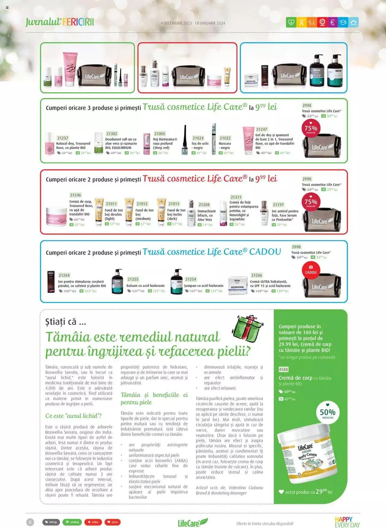 Catalog Life Care catalog - Jurnalul Fericirii Decembrie/Ianuarie de la 4 decembrie până la 18 ianuarie 2024 - Revista Pagina 6