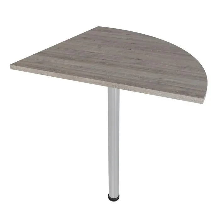 Racord birou Rubin, cu picior, stejar davos, 65 x 65 x 75 cm, 1C