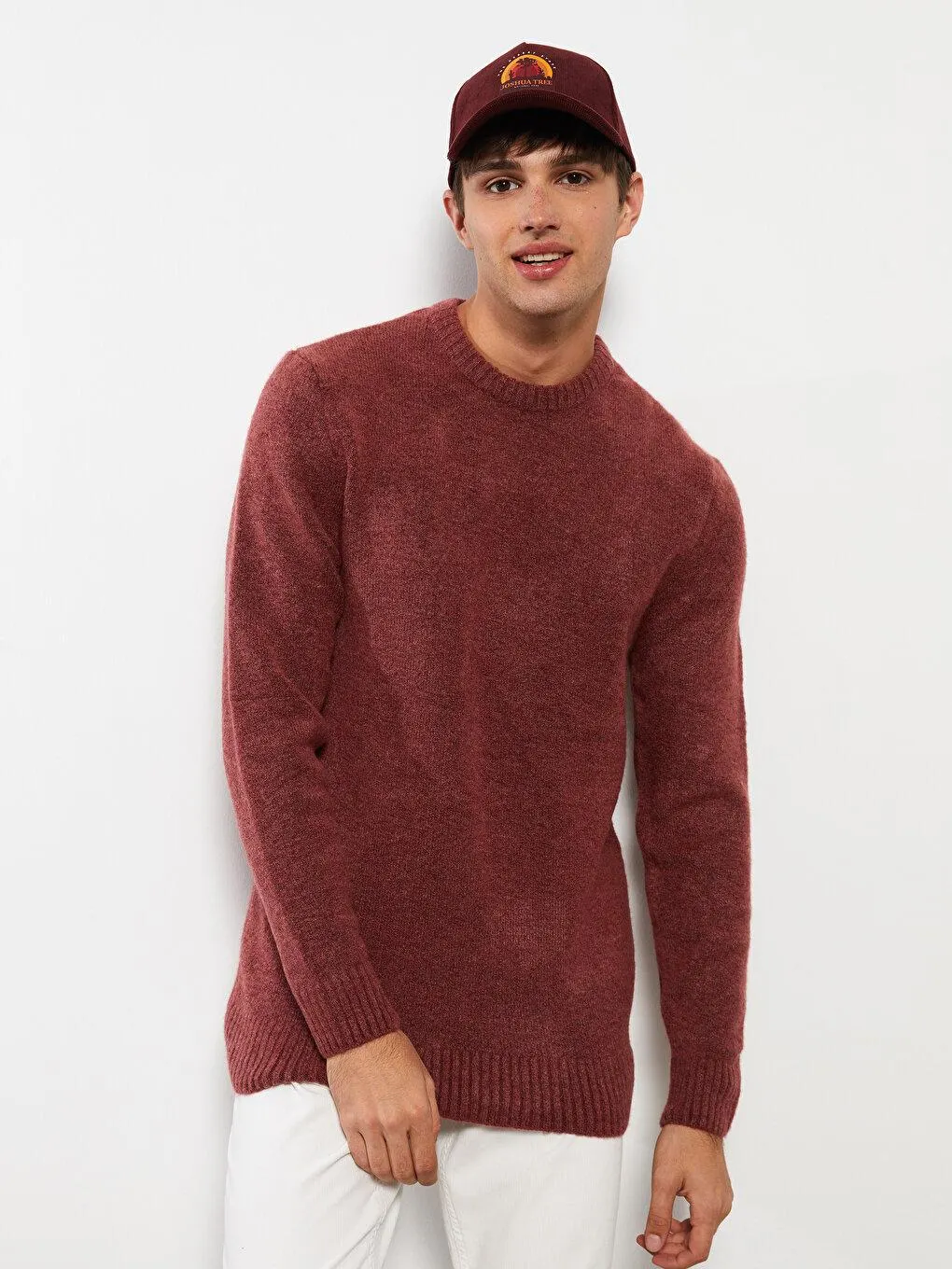 LCW Casual Pulover Tricotat Cu Mânecă Lungă, Cu Decolteu Rotund,Pentru Bărbați