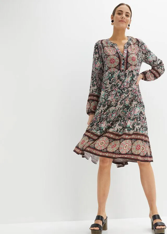 Rochie-tunică imprimată, mărime petite