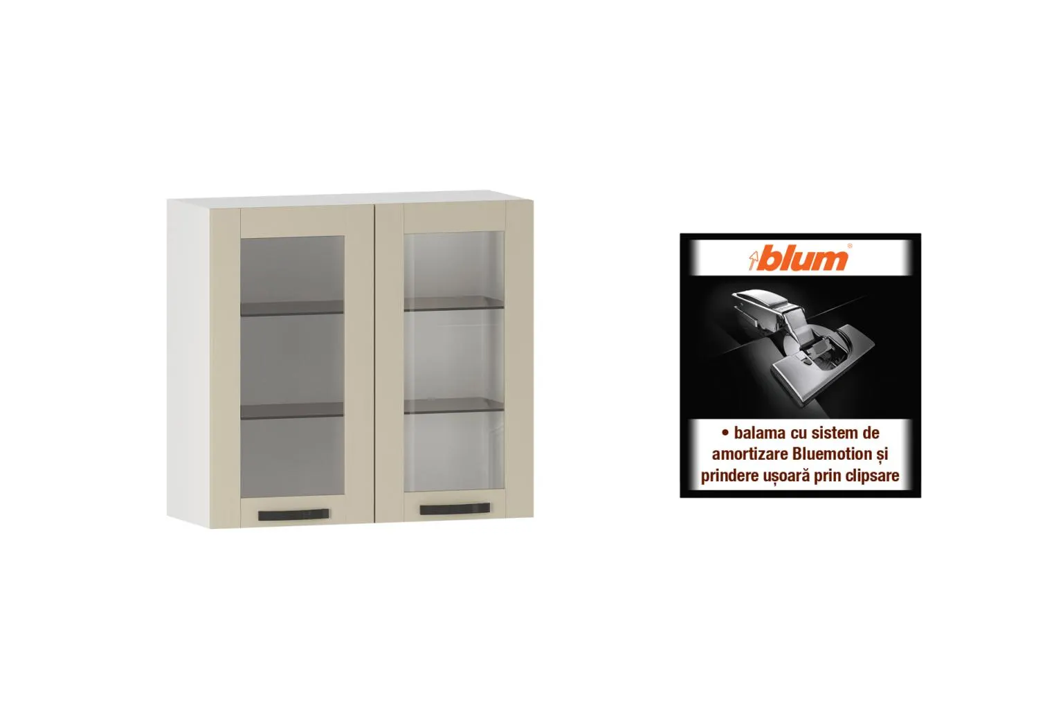 Suspendat cu vitrină L80