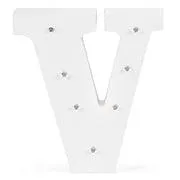 LITERA "V" Decor luminos din lemn pentru copii