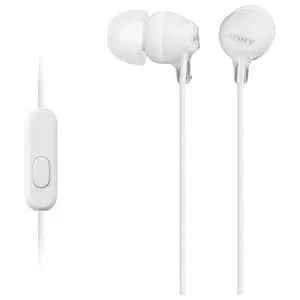 Casti SONY MDR-EX15APW, Cu Fir, In-Ear, Microfon, alb