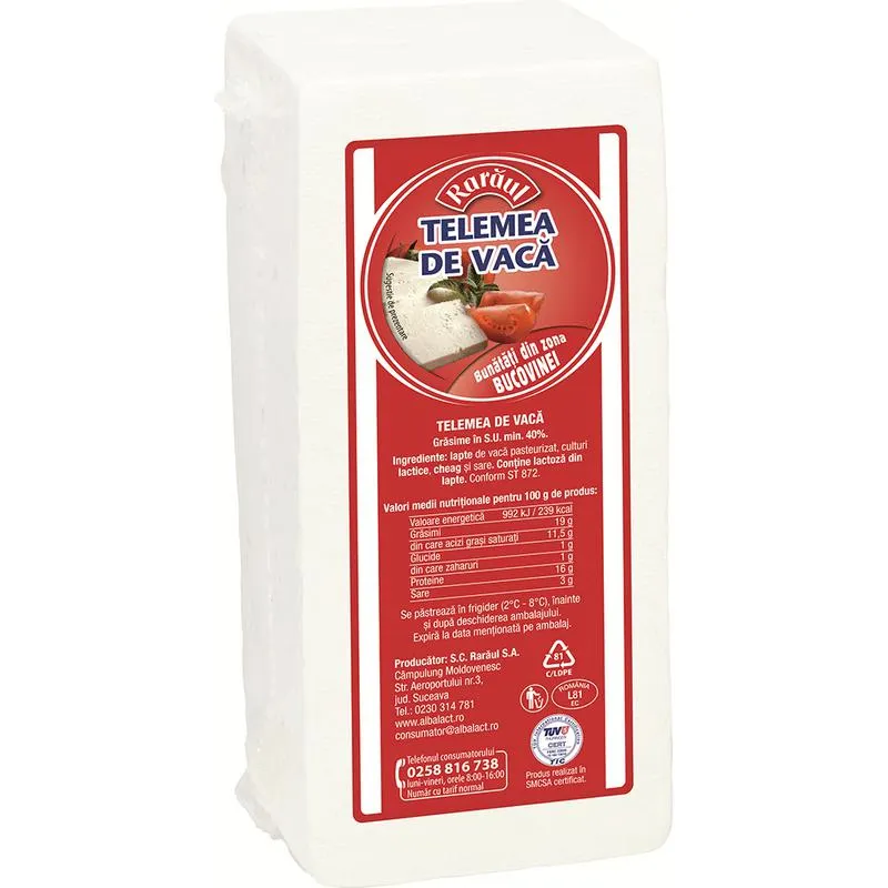 Telemea de vaca calup Raraul, +/- 1 kg