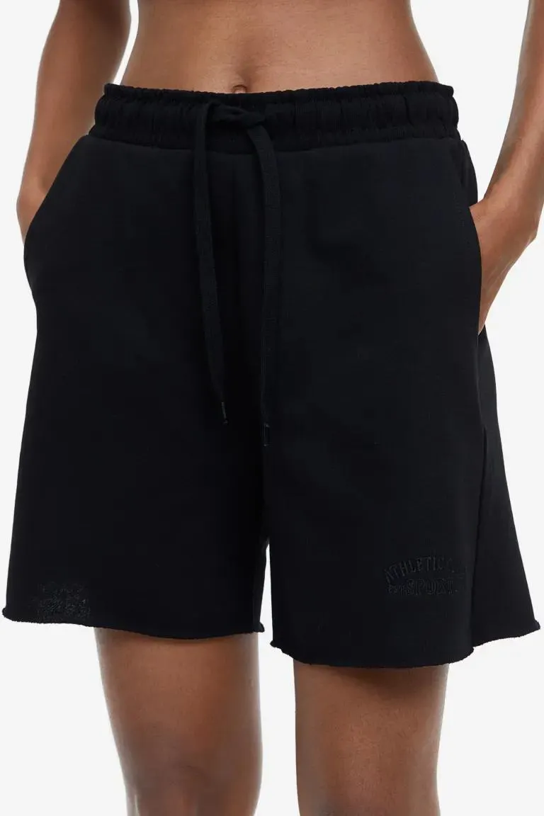 Pantaloni scurți de molton cu broderie