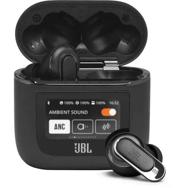 Casti JBL Tour Pro 2, True wireless, Bluetooth, In-ear, Microfon, Noise cancelling, negru