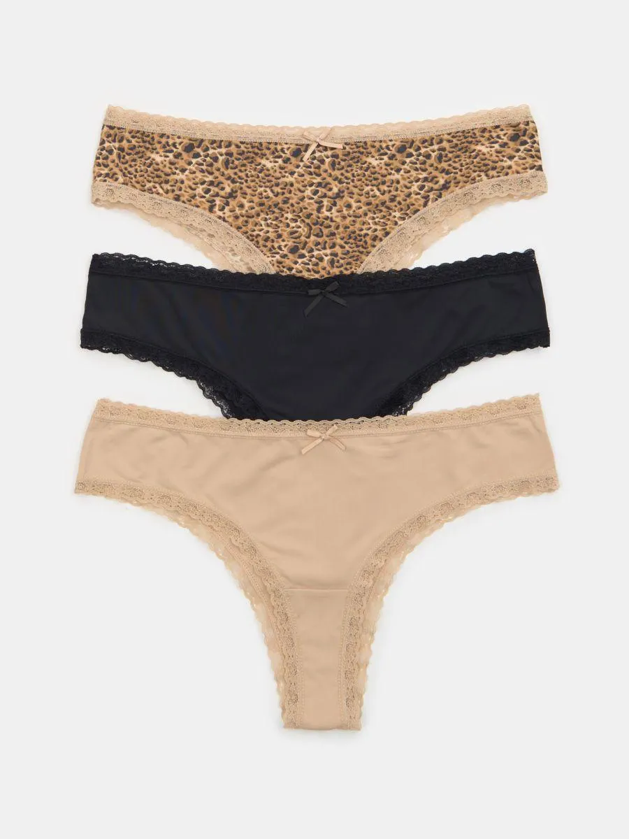 Chiloți tanga 3 bucăți