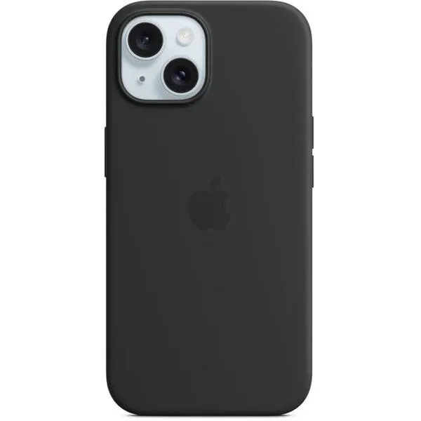 Husa telefon APPLE iPhone 15 Silicone Case cu MagSafe - Black, MT0J3ZM/A