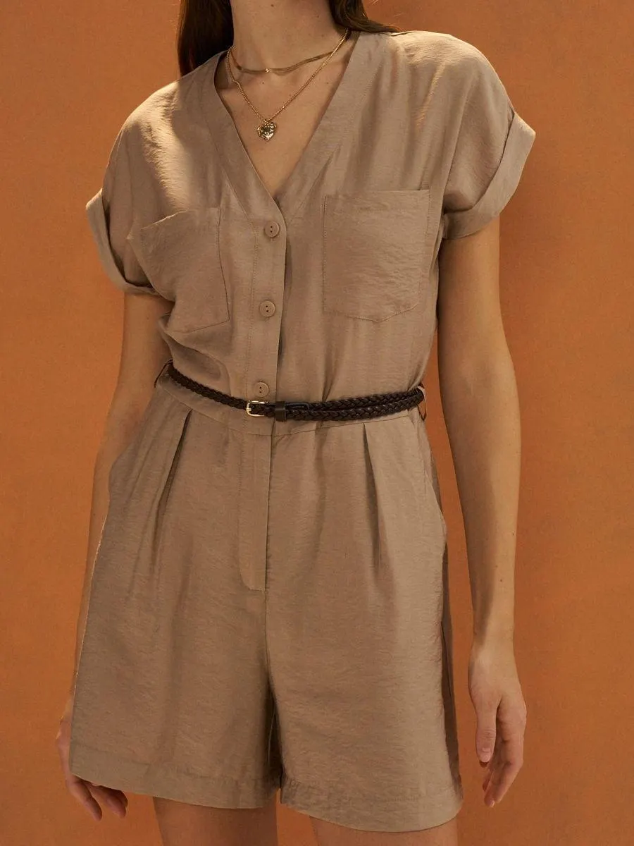 Salopetă cu mânecă scurtă