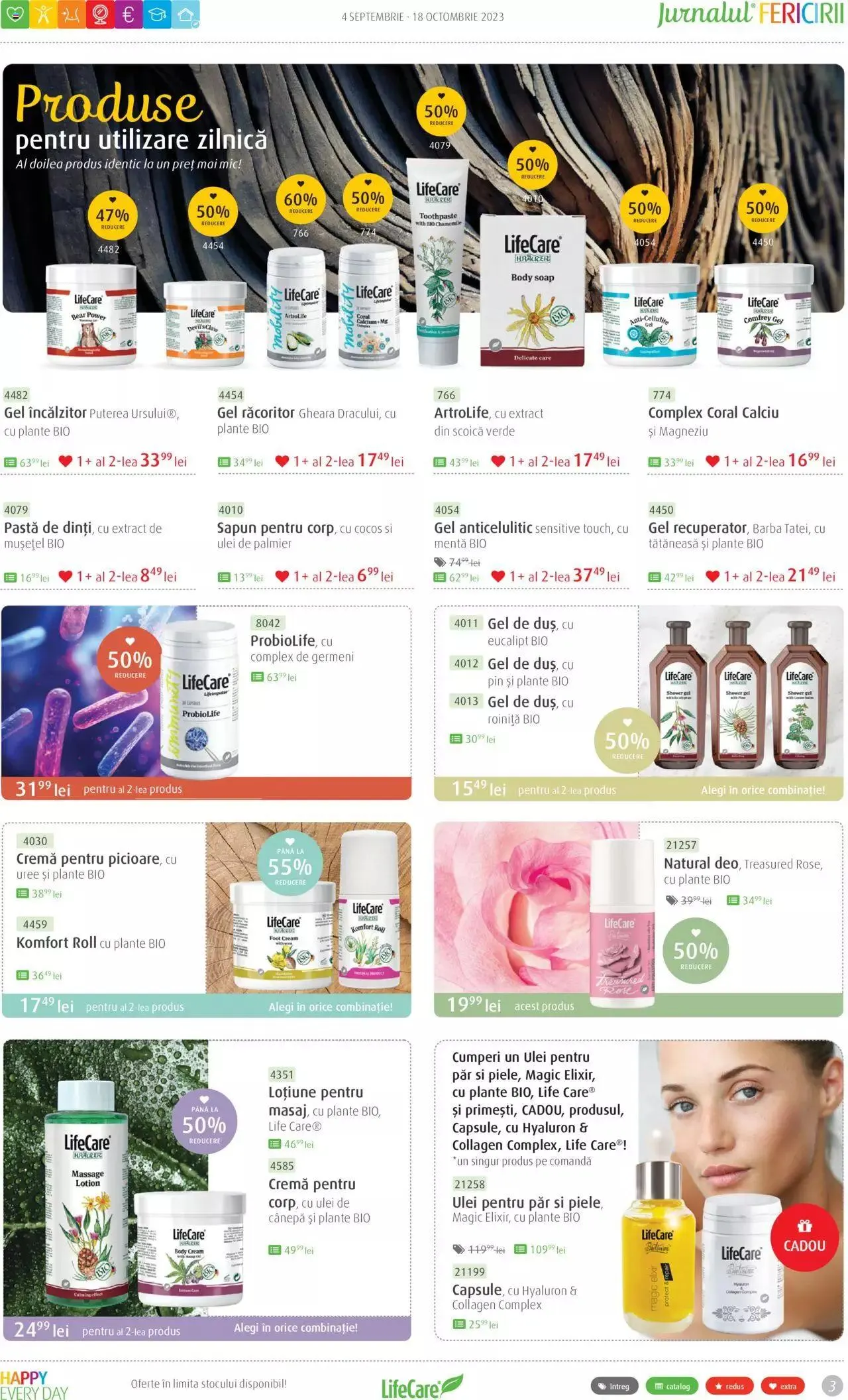 Catalog Life Care catalog - Jurnalul Fericirii Septembrie/Octombrie de la 4 septembrie până la 18 octombrie 2023 - Revista Pagina 3