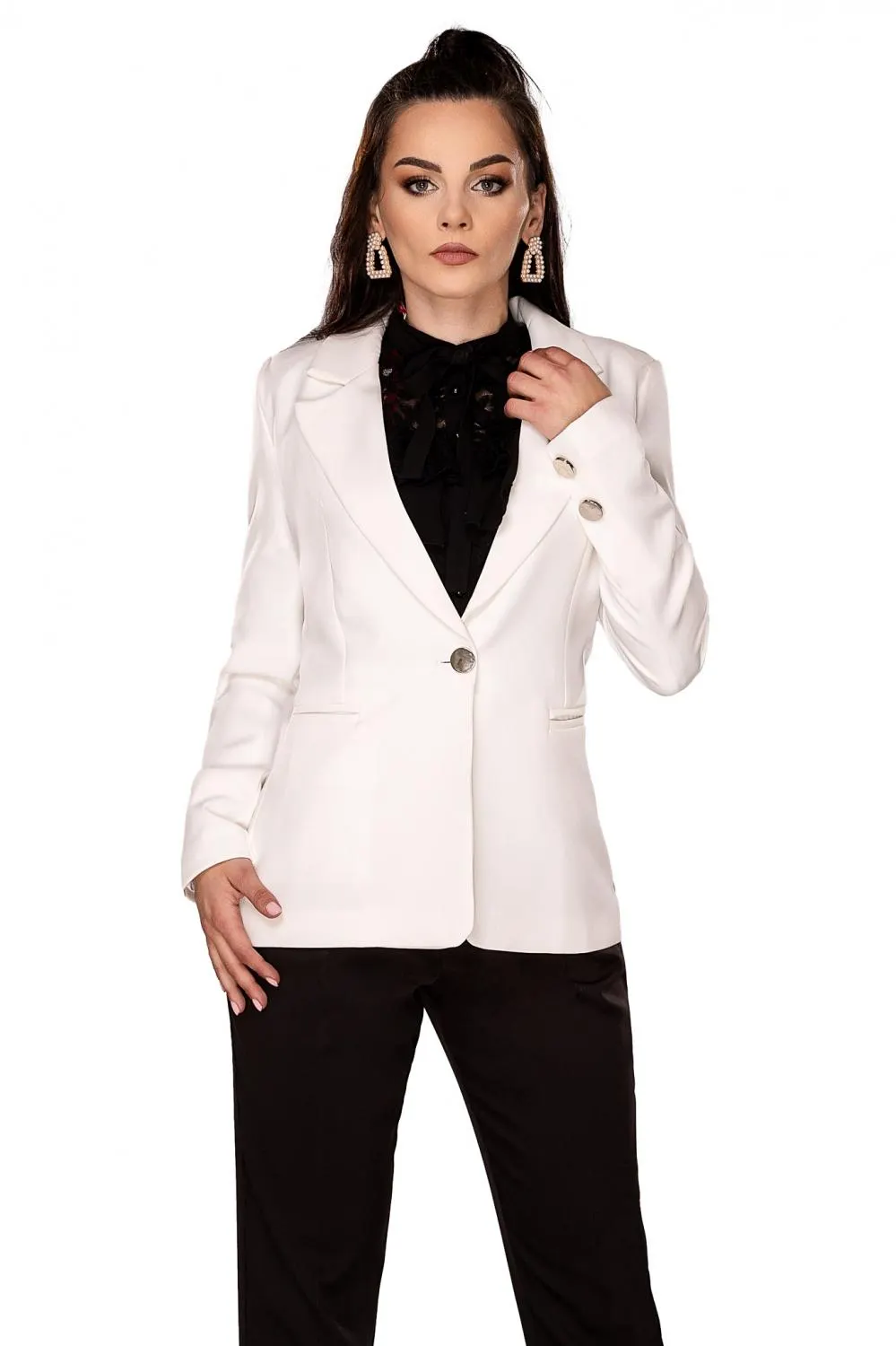 Sacou alb elegant