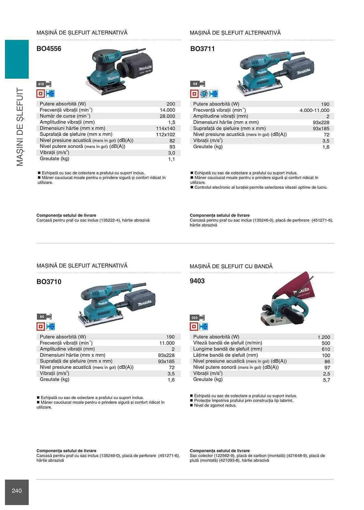 Catalog Makita catalog de la 1 ianuarie până la 31 decembrie 2023 - Revista Pagina 240