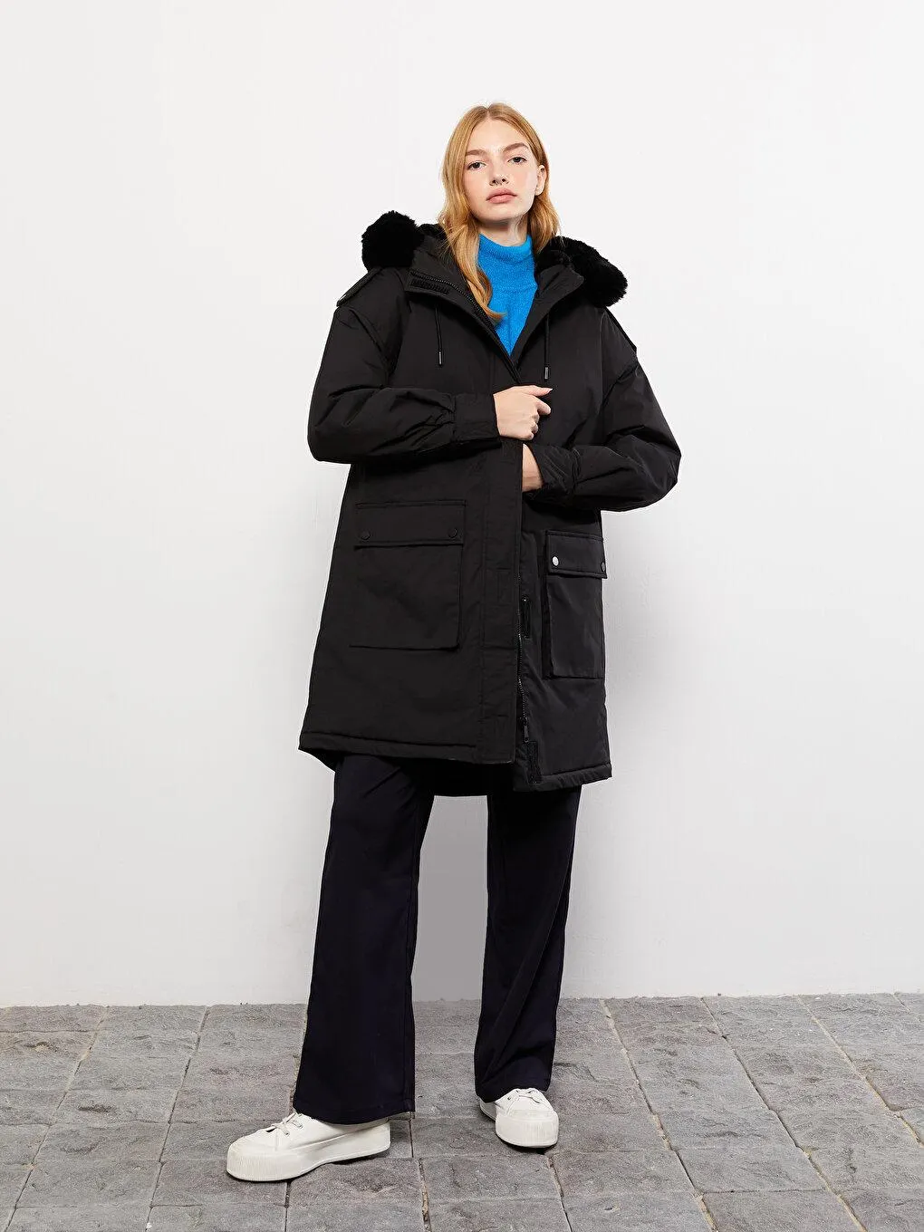 LCW Vision Hanorac Cu Mânecă Lungă Şi Guler Cu Glugă Pentru Femei