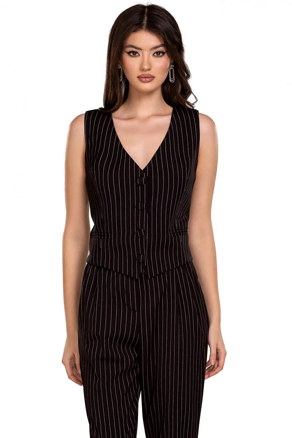 Vesta neagra cu dungi