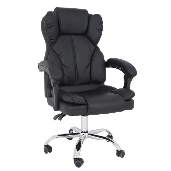 Scaun birou directorial Parma, imitatie piele, negru