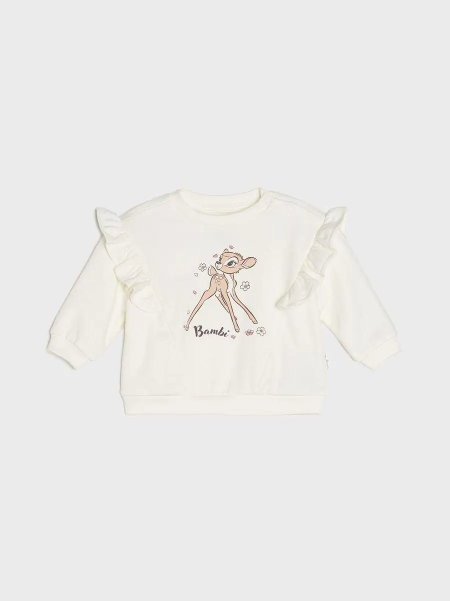 Bluză din bumbac cu imprimeu Bambi