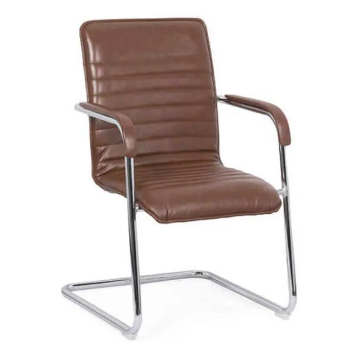 Scaun conferinta OFF 835, fix, imitatie piele, maro