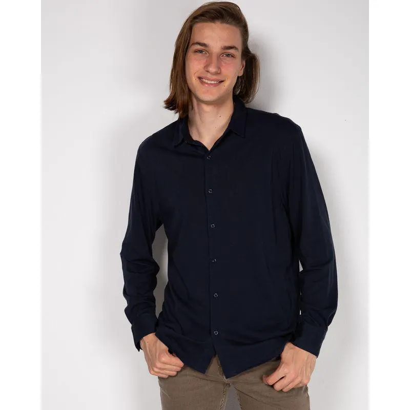 Bluza din bumbac cu guler si inchidere cu nasturi N240333003