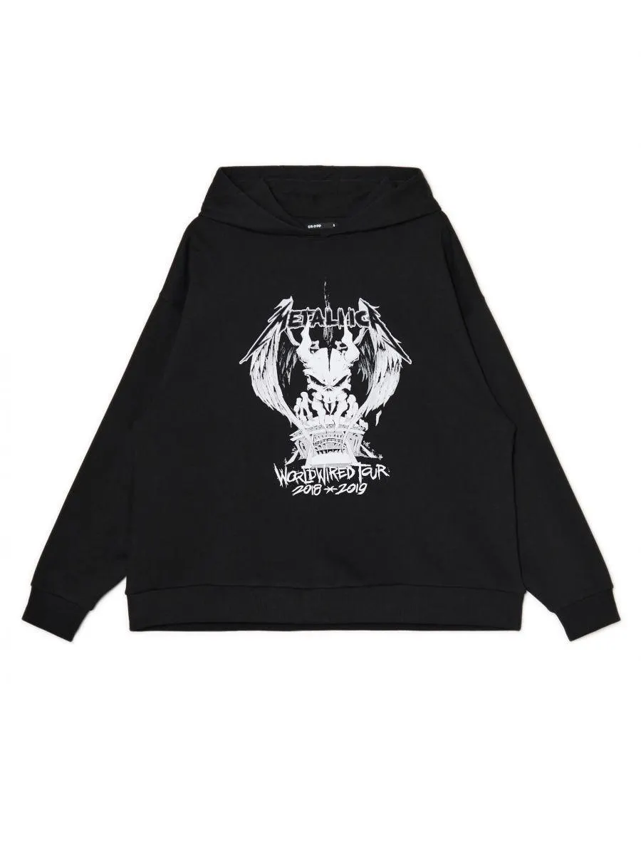 Hanorac cu imprimeu Metallica