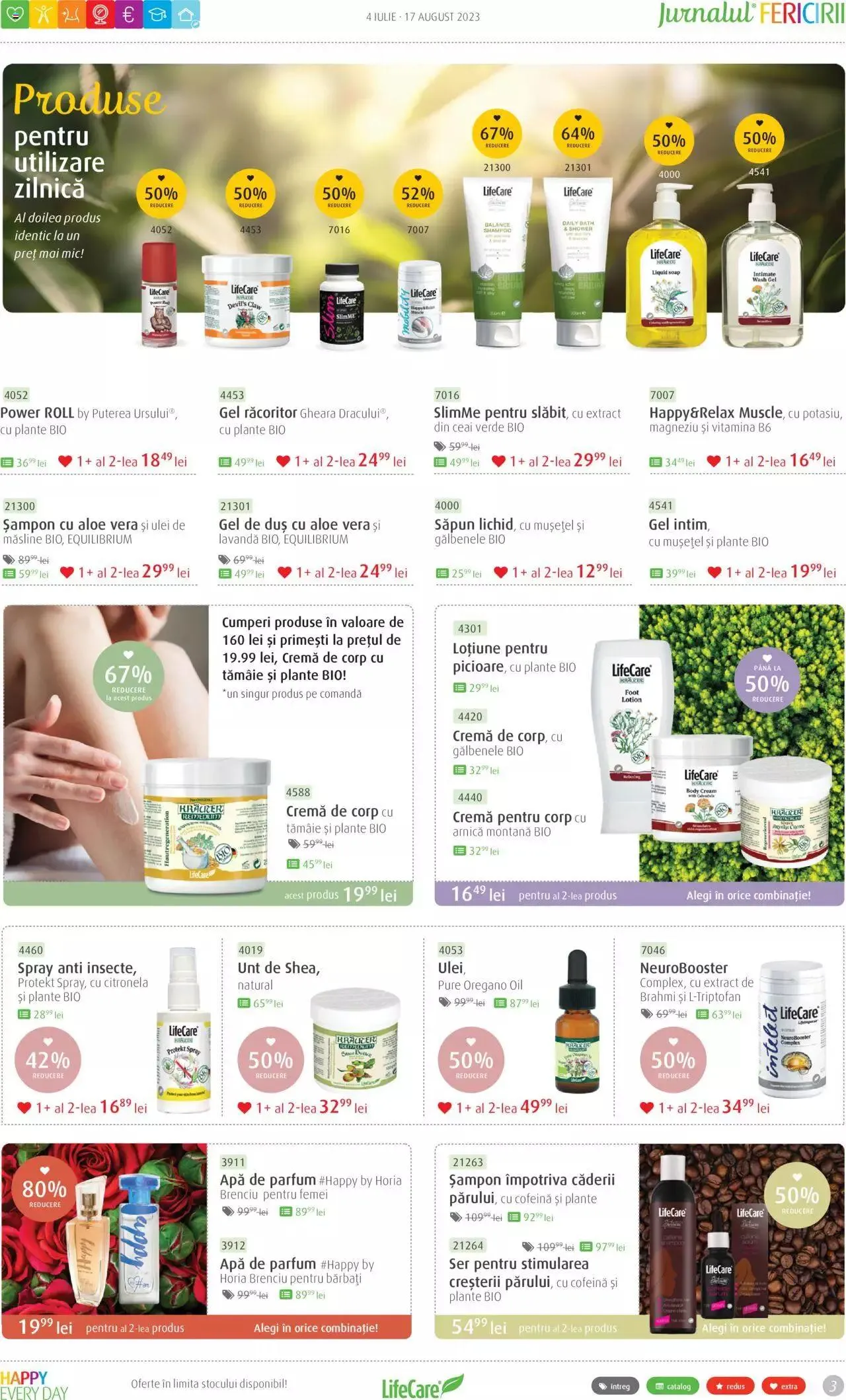 Catalog Life Care catalog - Jurnalul Fericirii Iulie/August de la 4 iulie până la 17 august 2023 - Revista Pagina 3