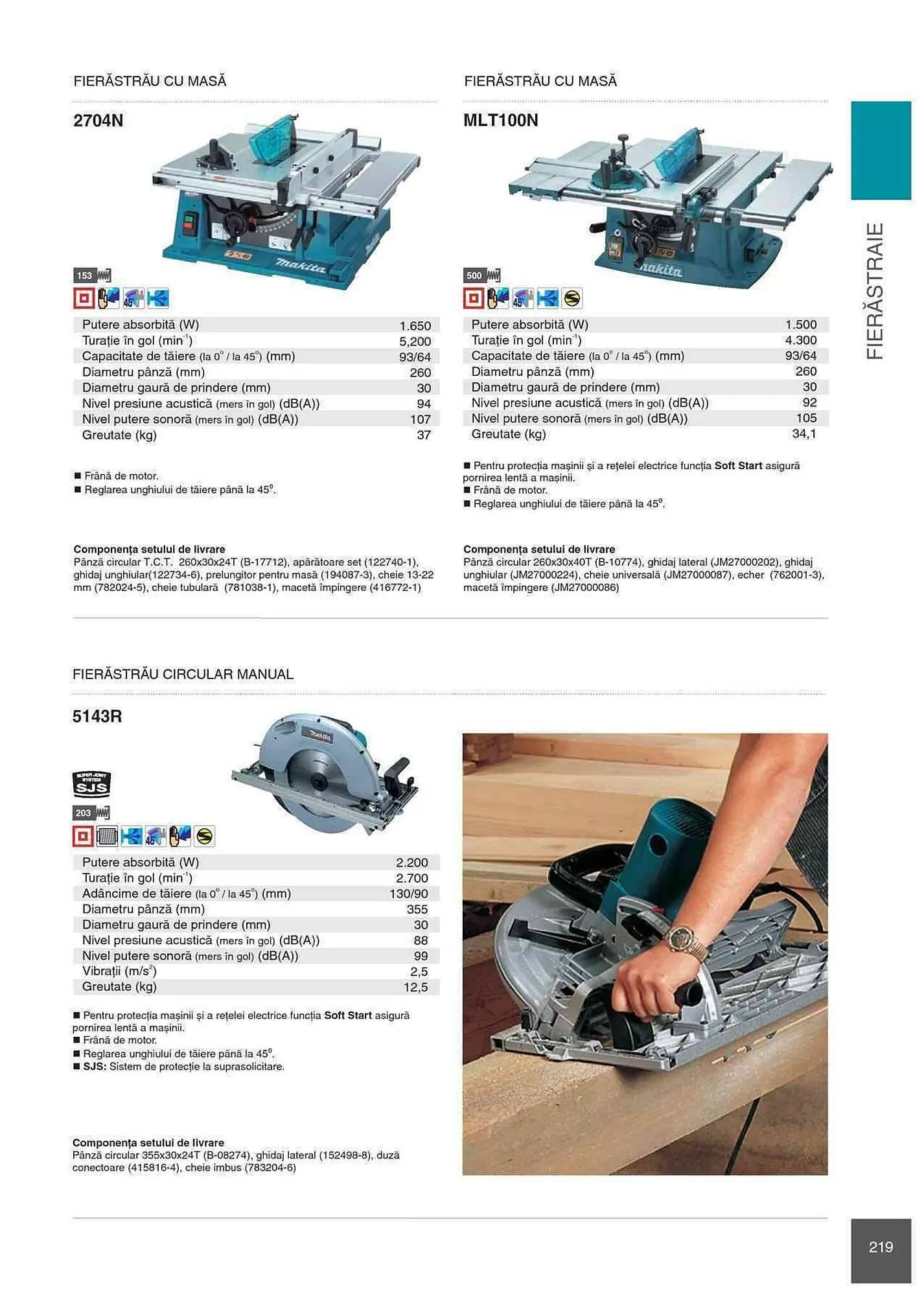 Catalog Makita catalog de la 1 ianuarie până la 31 decembrie 2023 - Revista Pagina 219