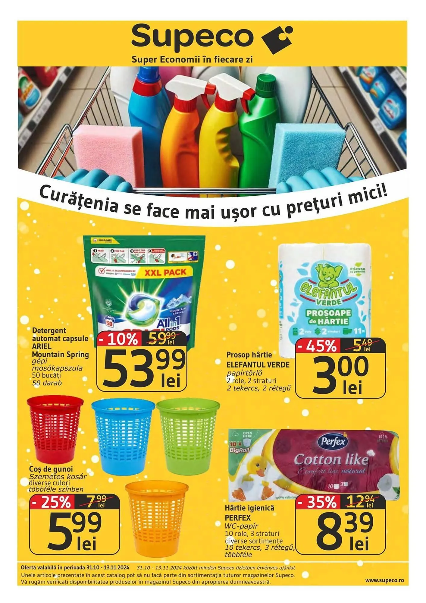 Catalog Catalog Supeco de la 31 octombrie până la 13 noiembrie 2024 - Revista Pagina 1