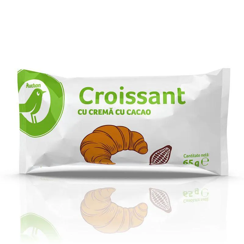 Croissant cu crema cu cacao Auchan, 65 g