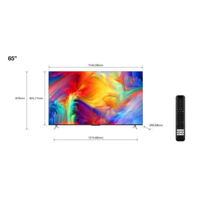 Televizor Smart TCL 65P638, 164 cm, Ultra HD 4K, Dolby Atmos, Clasa F