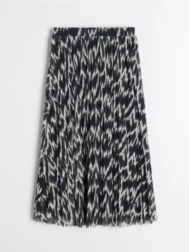 Fustă midi plisată