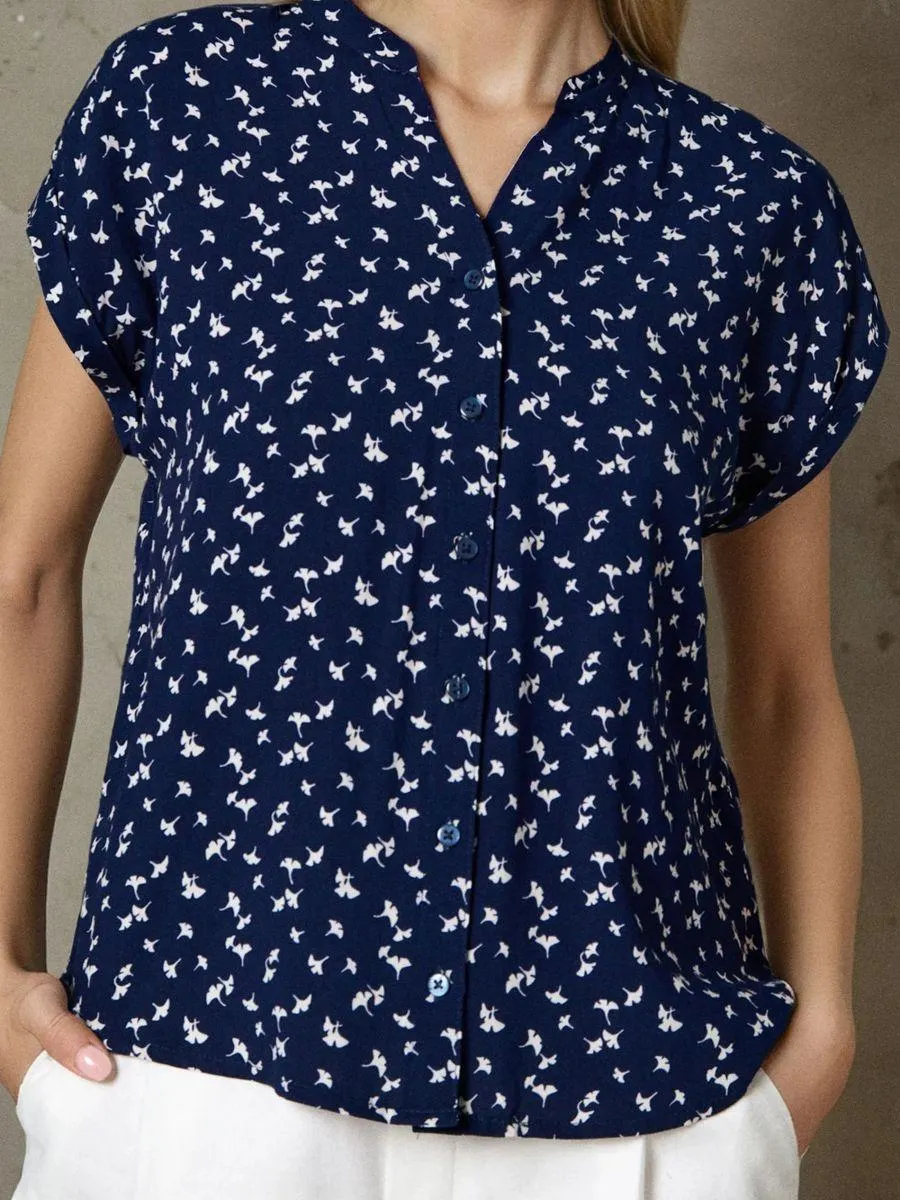 Cămașă cu mânecă scurtă, din viscoză