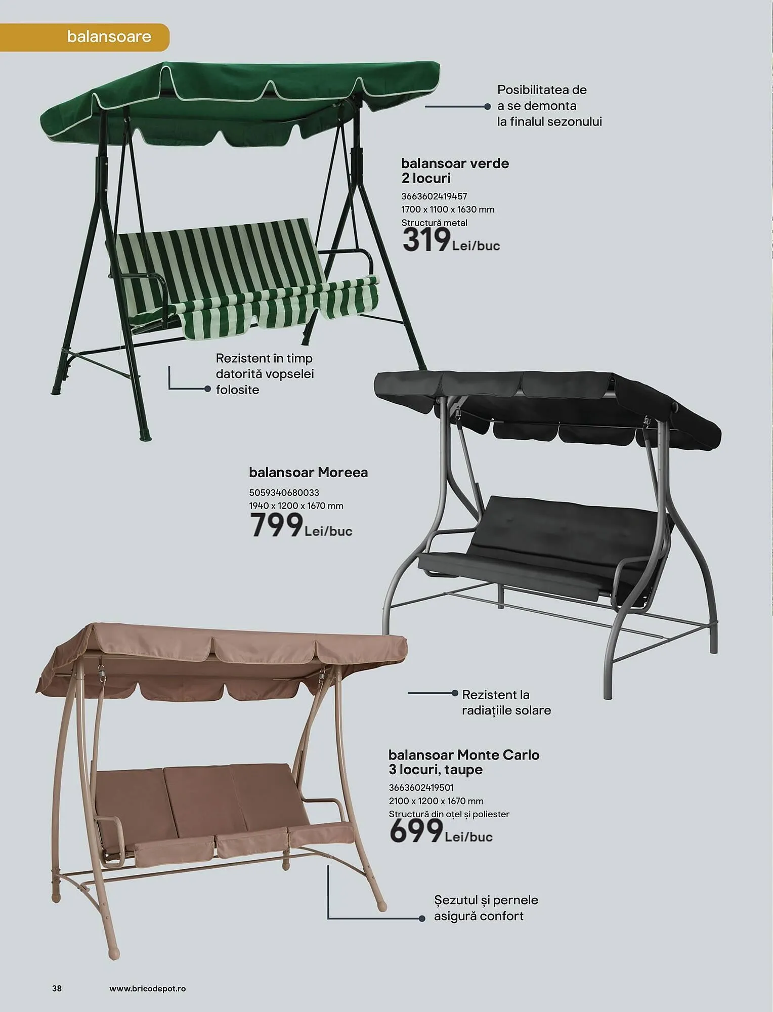 Catalog Catalog Brico Depôt de la 9 mai până la 22 aprilie 2025 - Revista Pagina 38