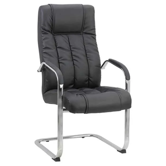 Scaun conferinta OFF 8115, fix, imitatie piele, negru